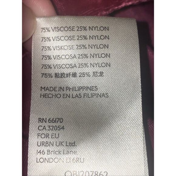 Anthropologie Velvet Midi Dress in Rich Burgundy - Picture 13 of 13